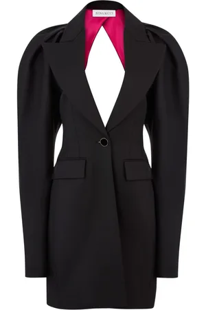 Nina Ricci Frakke med cocoon-ærmer og halterneck