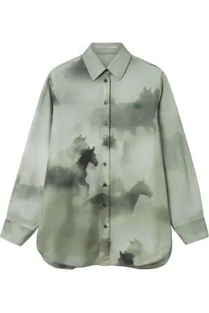 Stella McCartney Skjorte med hestetryk