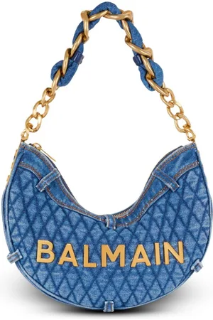 Balmain Soft Moon skuldertaske i denim fra 1945