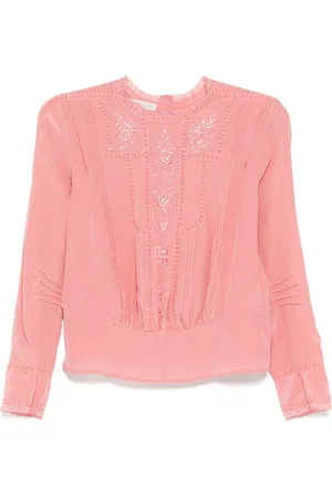 SHIATZY CHEN Top med chiffon-broderi