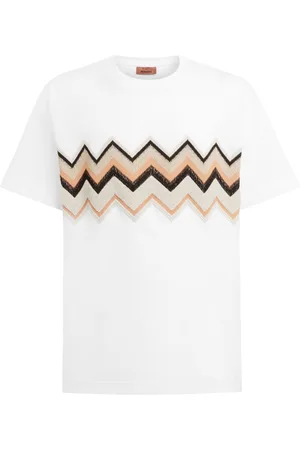 Missoni T-shirt med zigzagmønster