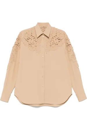 ERMANNO SCERVINO Skjorte med blomsterapplikation