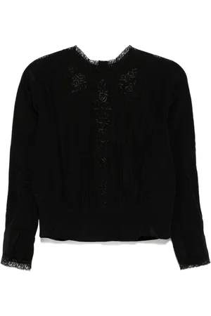 SHIATZY CHEN Top med chiffon-broderi