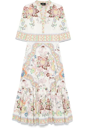 Etro Lang kjole med blomstertryk