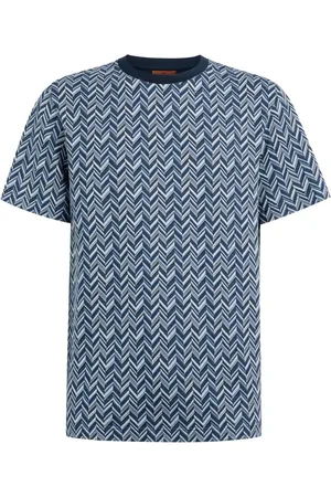 Missoni T-shirt med zigzagmønster