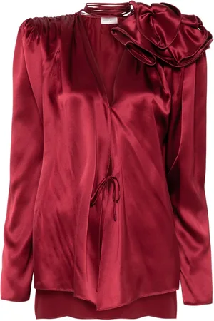 MAGDA BUTRYM Blomstret silkebluse