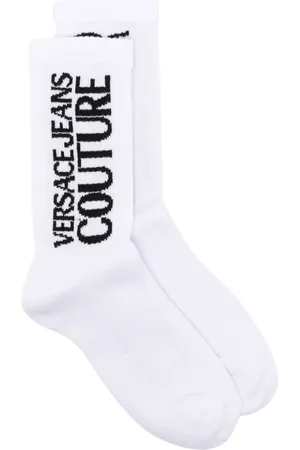 VERSACE Intarsia-strikkede strømper med logo