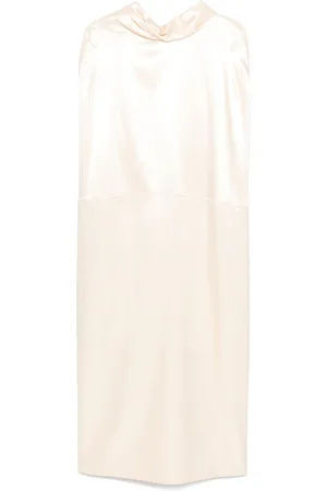 Jil Sander Lang kjole i satin