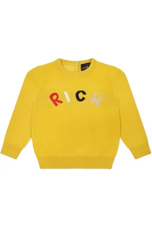John Richmond Intarsiastrikket sweater med logo