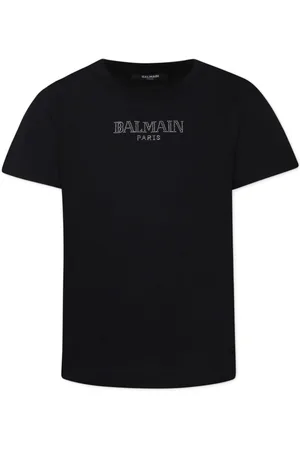 Balmain T-shirt med logoudsmykning
