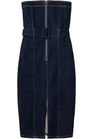 Twin-Set Bustier-kjole i denim
