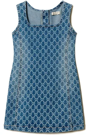 Twin-Set Denimkjole med monogram-logo