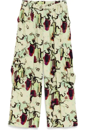 Collina Strada Watercolor Floral cargobukser