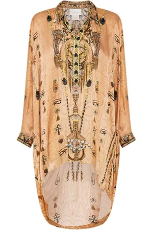 Camilla Draperet top med knapper