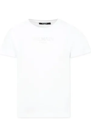 Balmain T-shirt med logoudsmykning