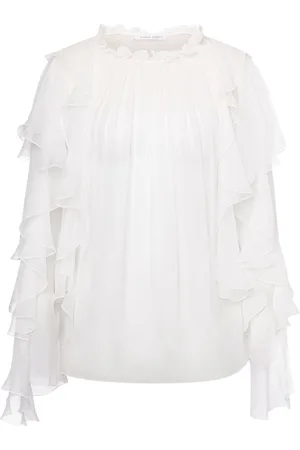 Alberta Ferretti Bluse med flæsedetalje