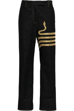 Thom Browne Chino-jeans med slangebroderi