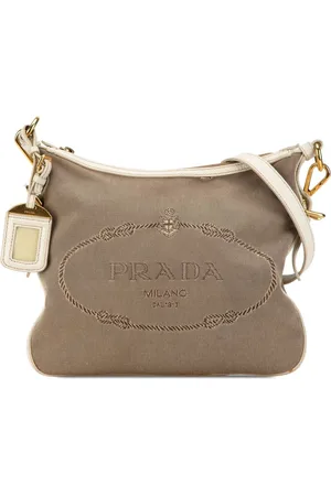 Prada Canapa crossbody-taske med logo fra 2010-2024