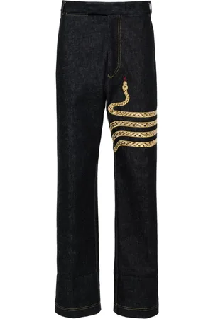 Thom Browne Jeans med lige ben og slangebroderi