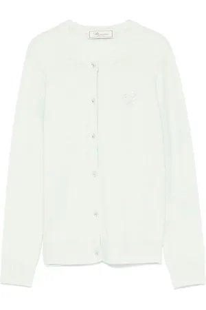 BLUMARINE Cardigan med rhinsten-logo