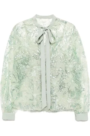Zuhair Murad Bluse med 3D-blomstret udsmykning