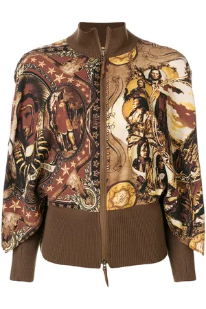 Jean Paul Gaultier Jakke med print og ribdetalje