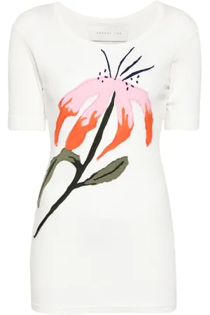 Conner Ives T-shirt med blomster-mærke