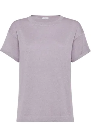 Brunello Cucinelli Strikket top med rund hals