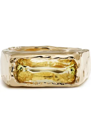 Fie Isolde Cogency ring i 14 karat guld med beryl-sten