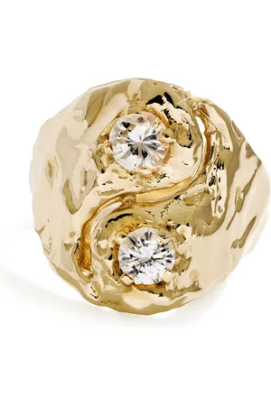 Fie Isolde Yin Yang signetring i 14 karat guld med diamant