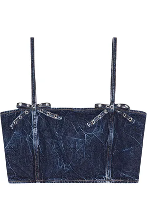 Ganni Krøllet denimtop