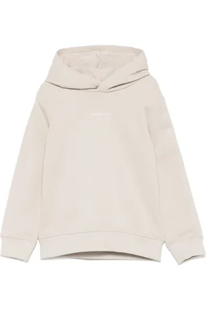 Calvin Klein Hættetrøje med hævet logo og lynlås