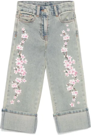 MONNALISA Jeans med blomsterbroderi