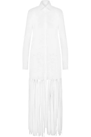Moschino Lang kjole med frynser
