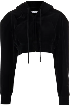 Alexander Wang Cropped hættetrøje i velour