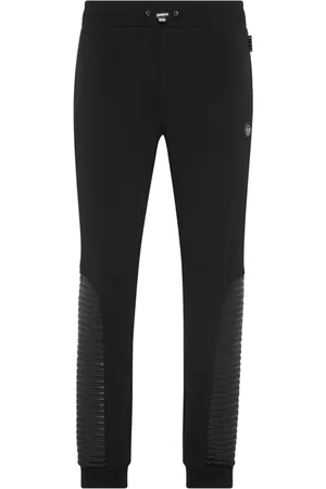 Philipp Plein Joggingbukser med læder-indlæg