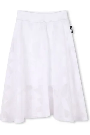 DKNY Midi nederdel med logotryk