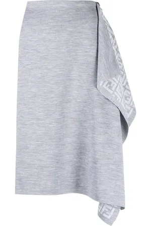 Fendi Asymmetrisk strikket nederdel