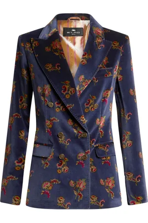 Etro Blomstret fløjlsblazer