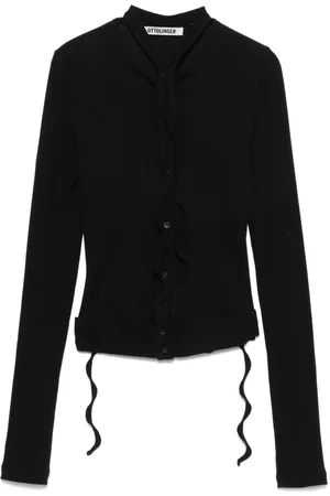 OTTOLINGER Ribbet cardigan med dobbelt lukning