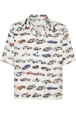Philipp Plein Cars Racing bowling-skjorte