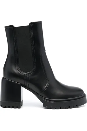 Casadei Nancy 75mm læderstøvler med blokhæl