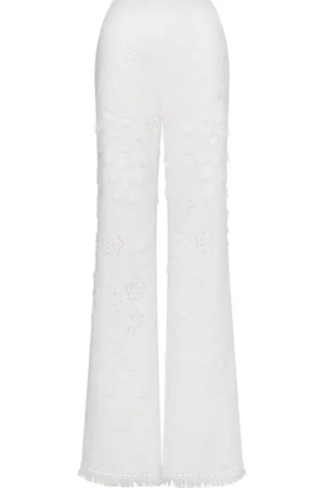 Alberta Ferretti Broderet palazzo-bukser