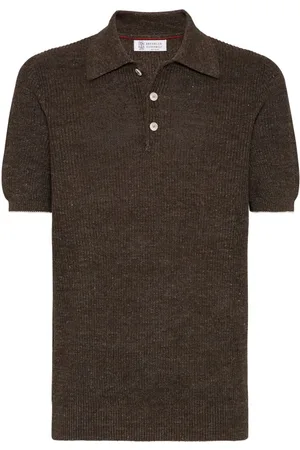 Brunello Cucinelli Ribstrikket polo