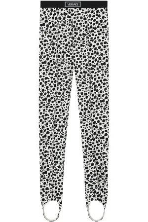 VERSACE Leggings med stigbøjletryk og dalmatinertryk