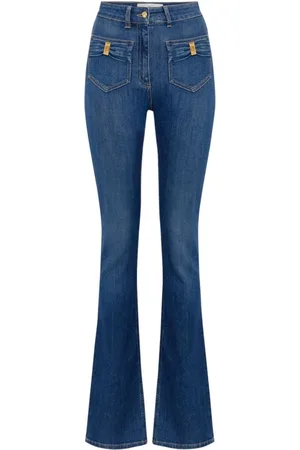 Elisabetta Franchi Jeans med svaj og sløjfedetalje