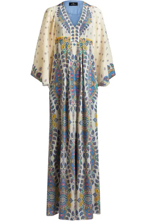 Etro Lang kjole med paisleytryk
