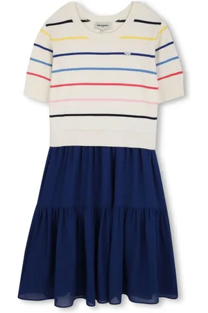 Sonia Rykiel Enfant Mellemlang kjole med stribedetalje