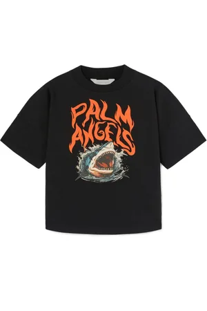 Palm Angels T-shirt med grafisk hajtryk