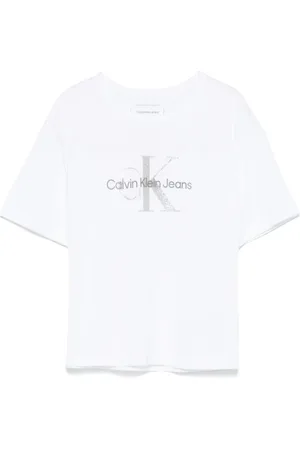 Calvin Klein T-shirt i jersey med gummi-logo